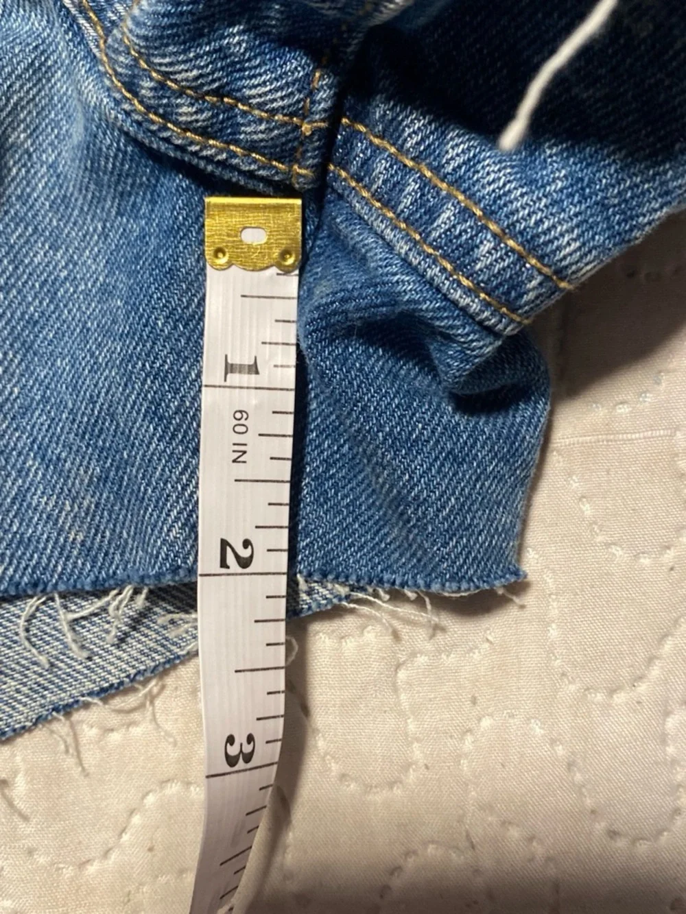High-Waist Blue Denim Cutoff Shorts
